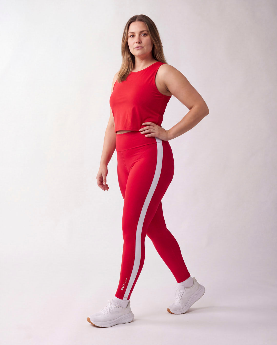 Fuse striped tights Red