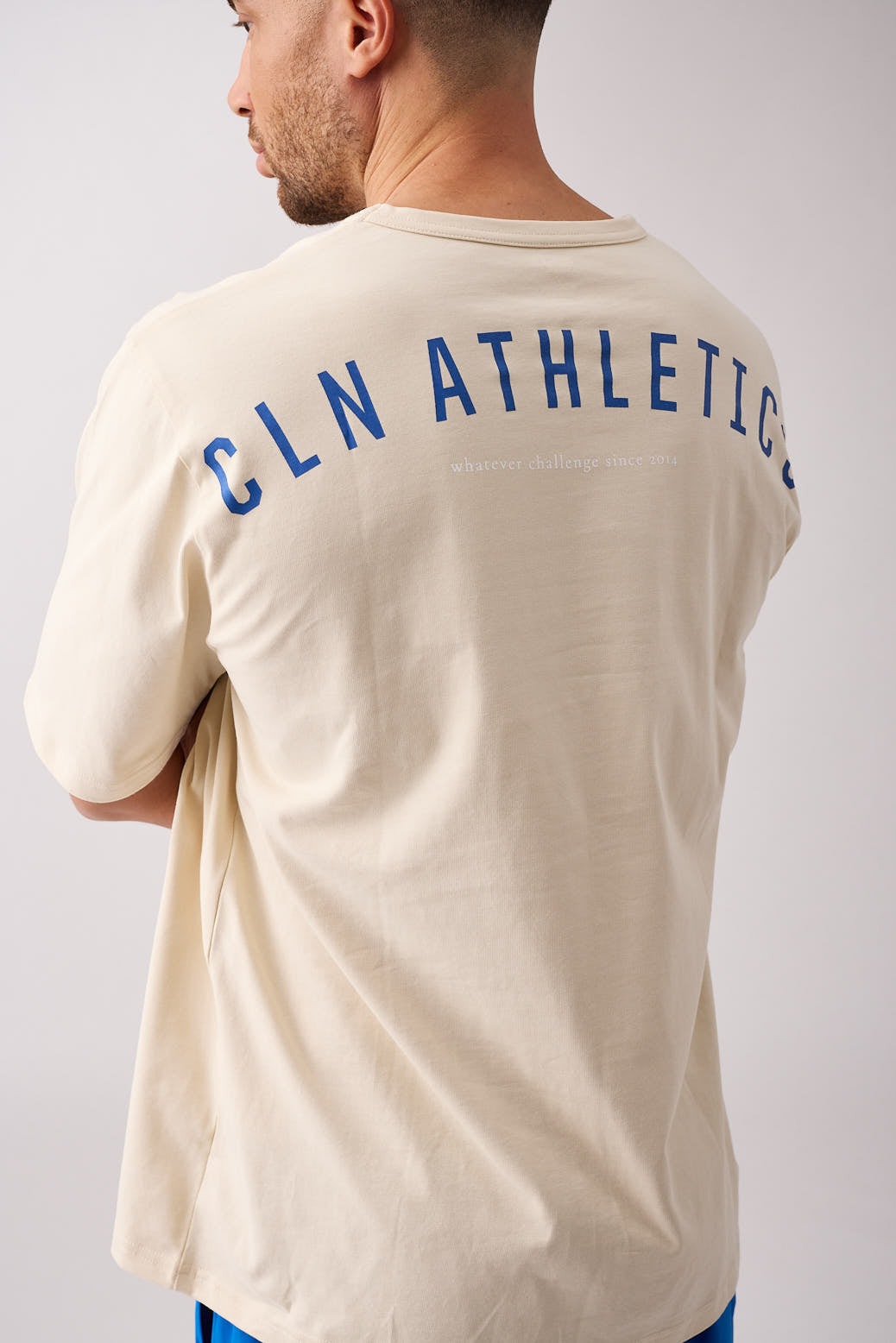 Core relaxed t-shirt back print men Cream white