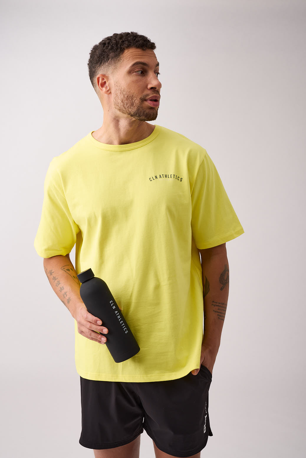 Core relaxed t-shirt back print men Yellow