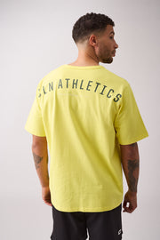 Core relaxed t-shirt back print men Yellow