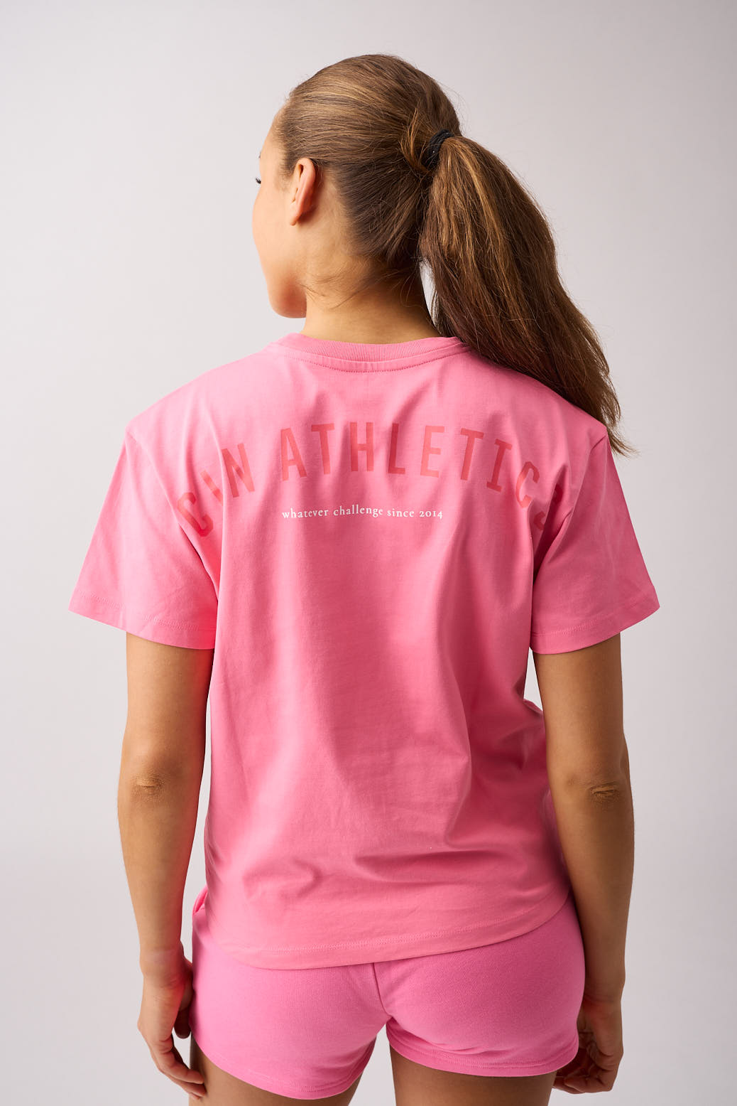 Core relaxed t-shirt back print wmn Pink