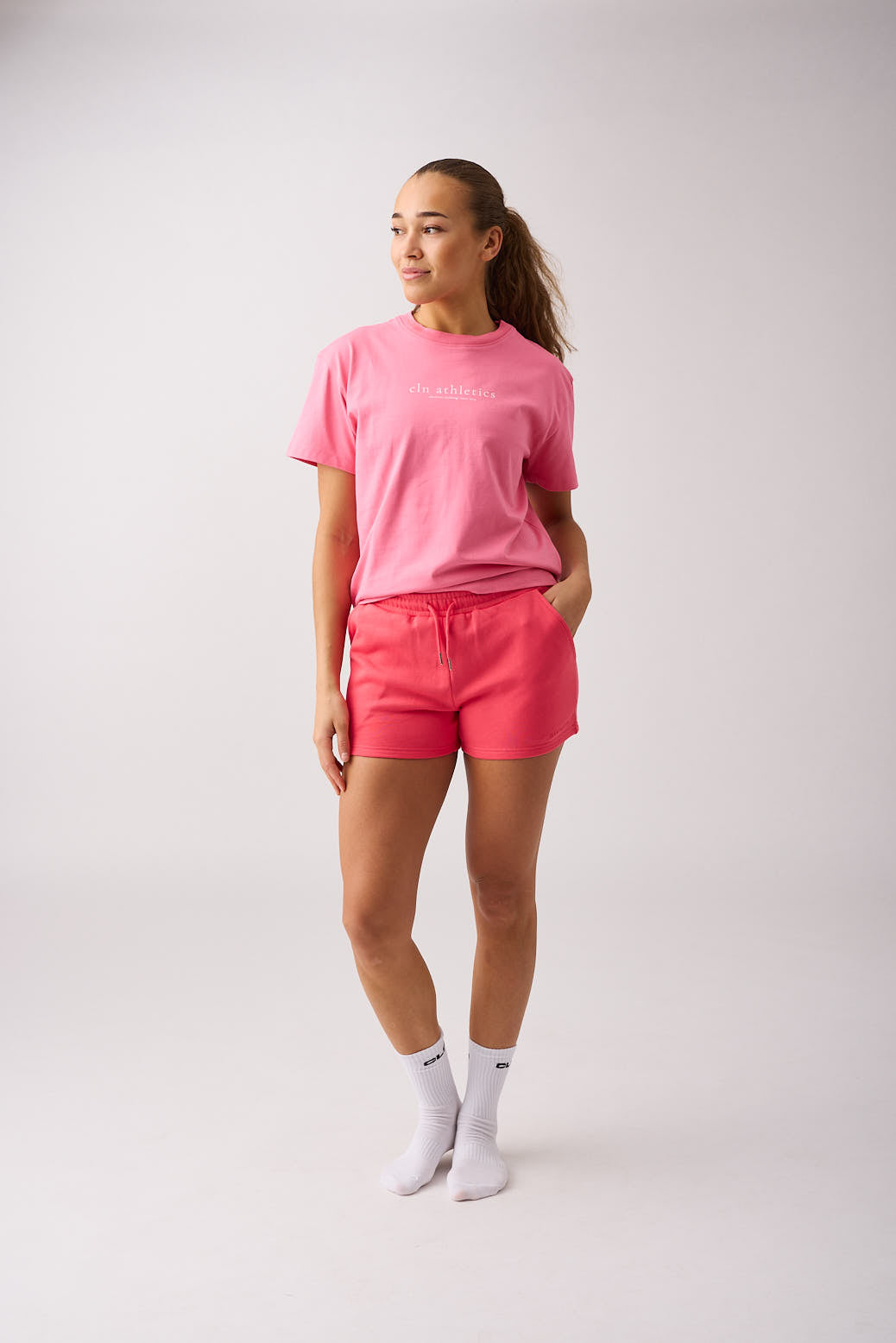 Core relaxed t-shirt print Wmn Pink