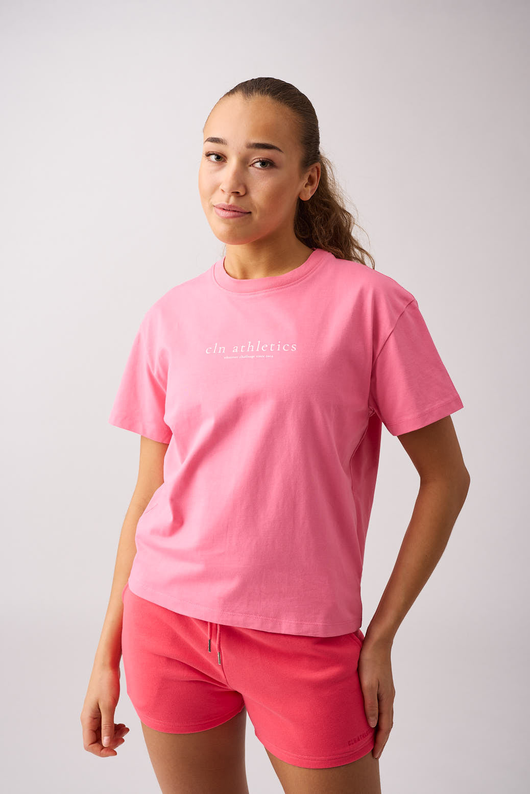 Core relaxed t-shirt print Wmn Pink