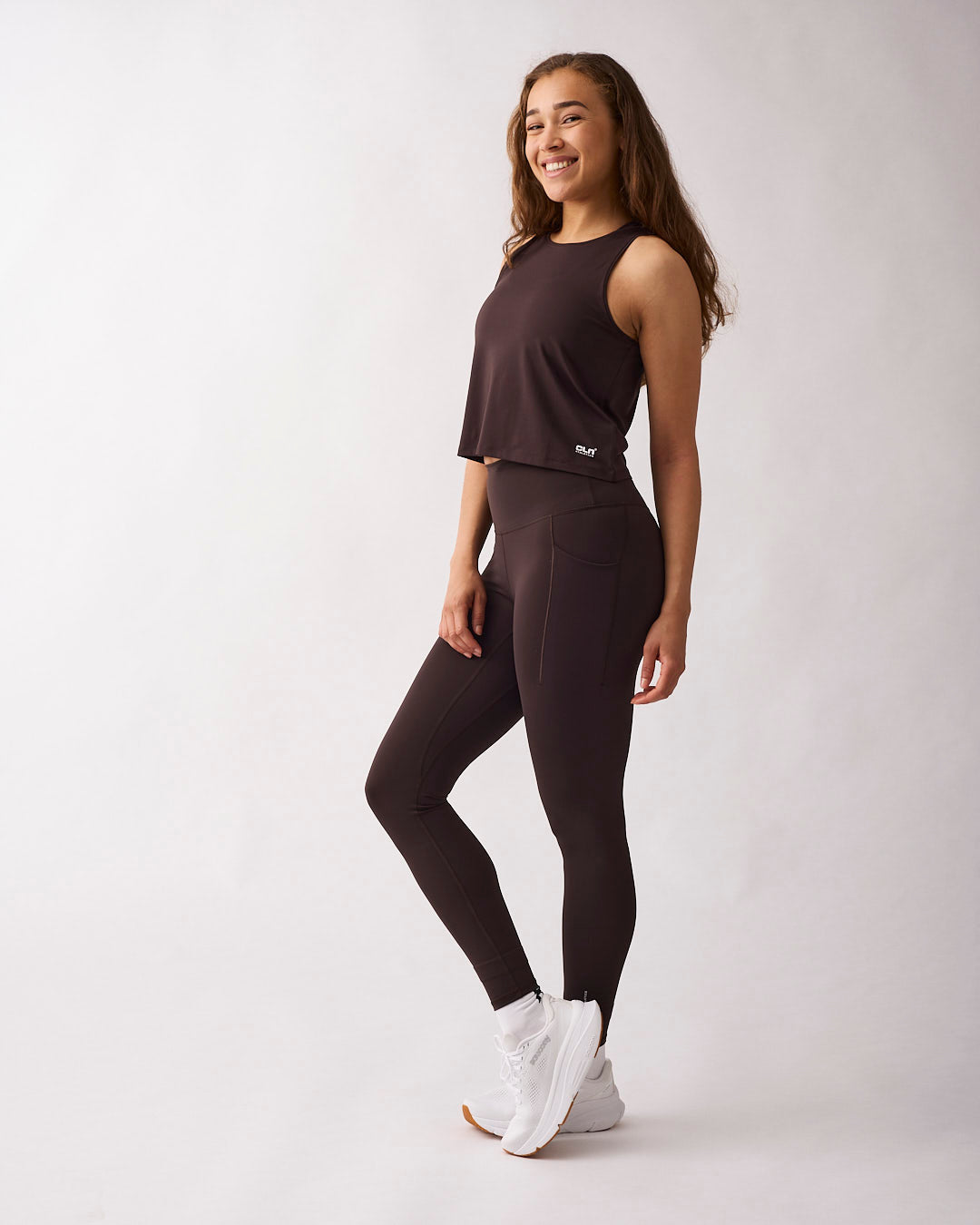 Lunar cropped tank Coffee