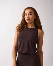 Lunar cropped tank Coffee