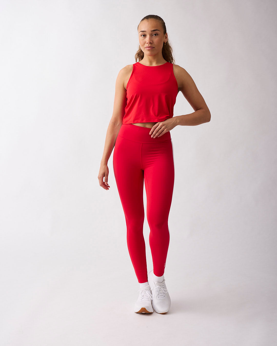 Fuse striped tights Red