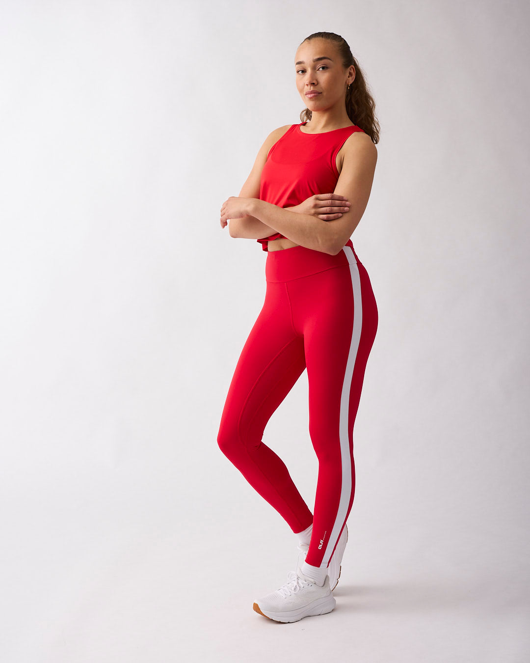 Fuse striped tights Red