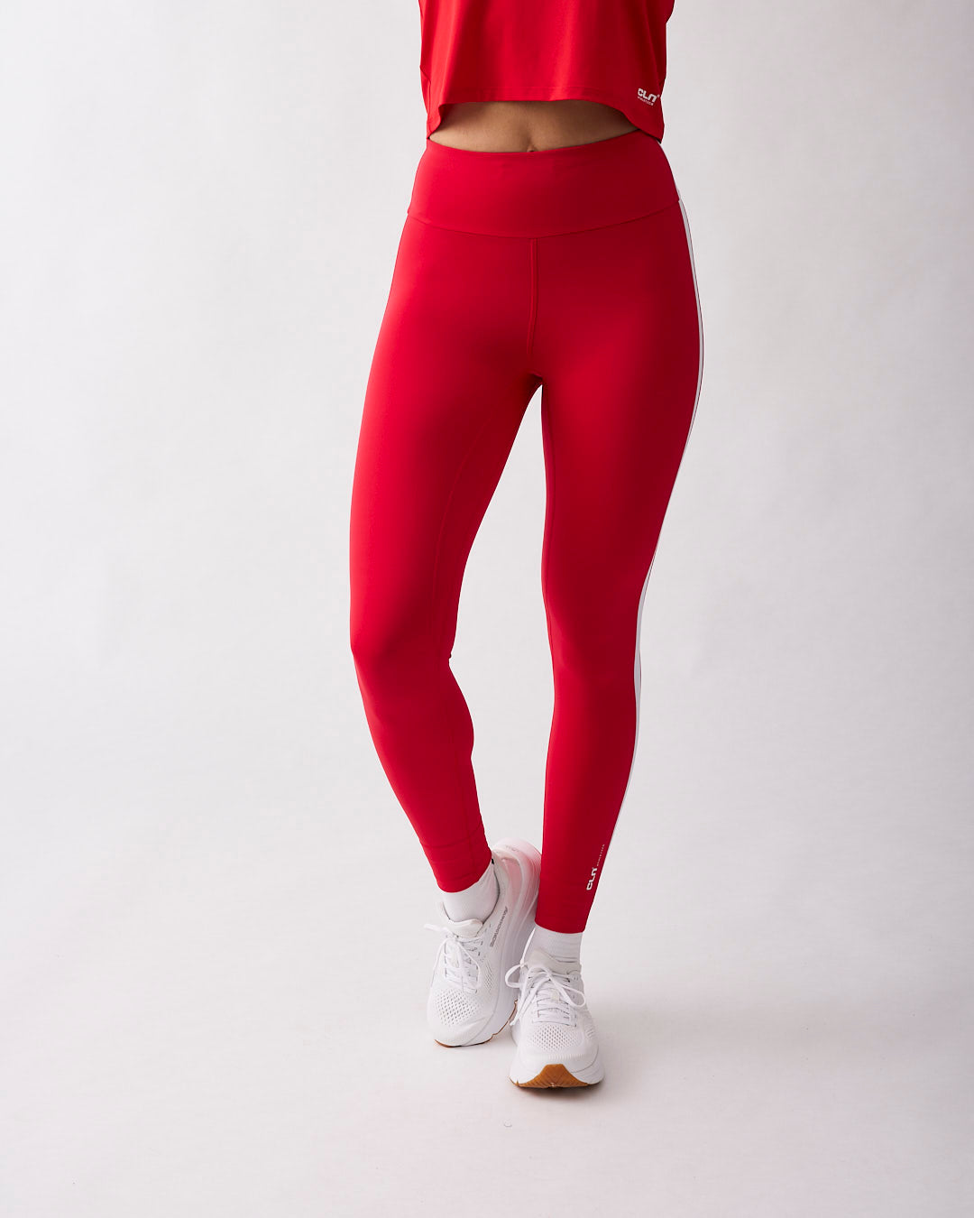 Fuse striped tights Red