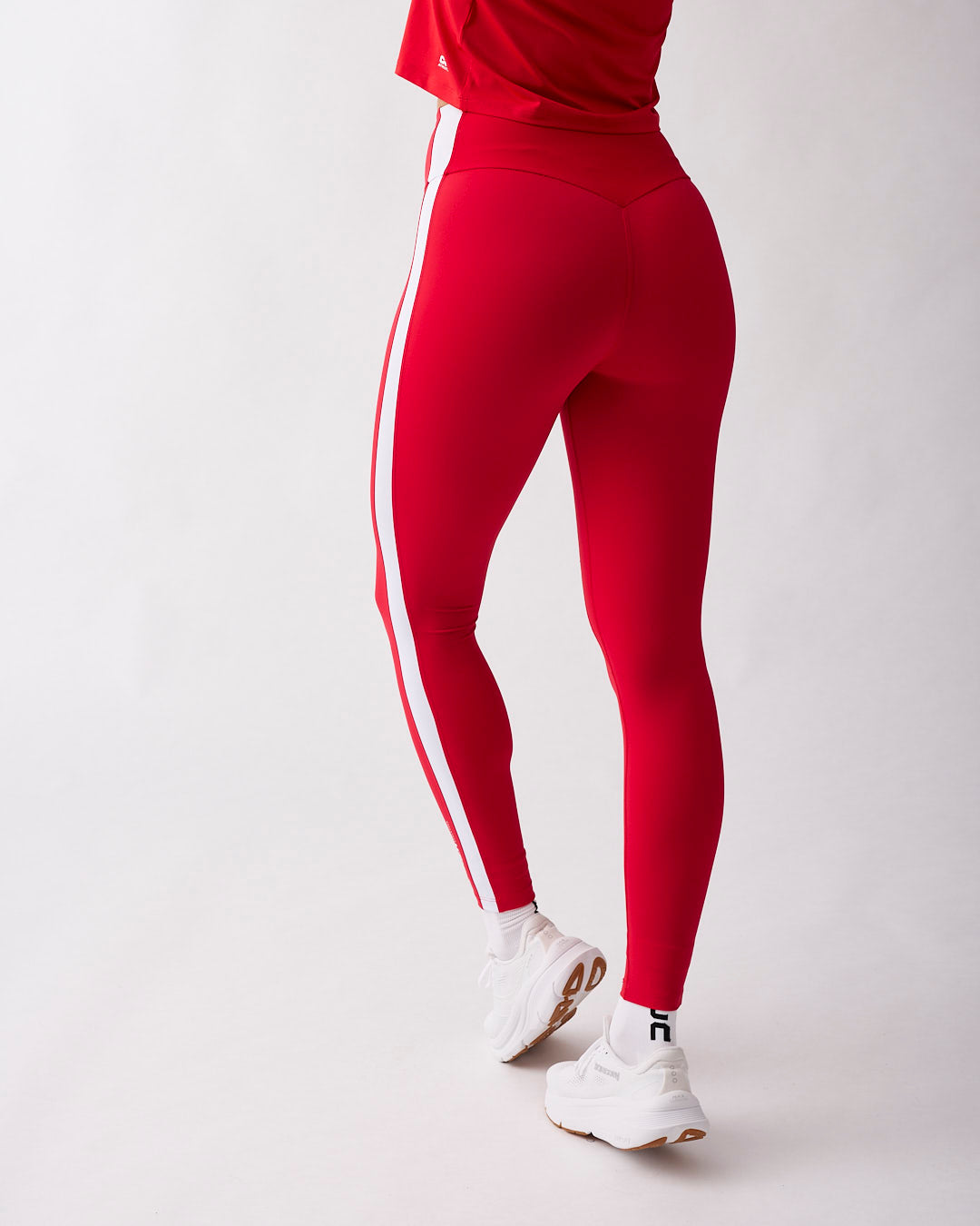 Fuse striped tights Red
