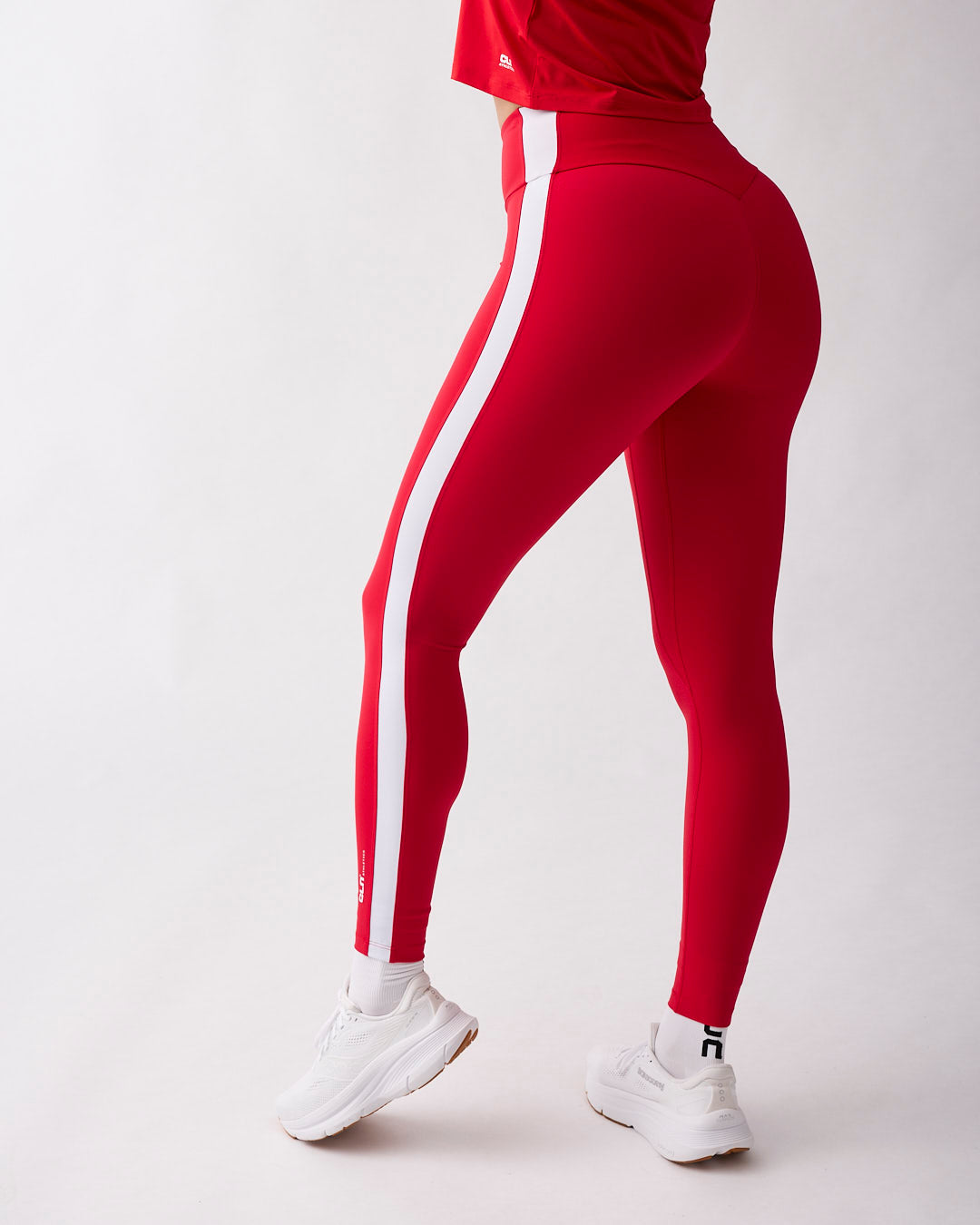 Fuse striped tights Red