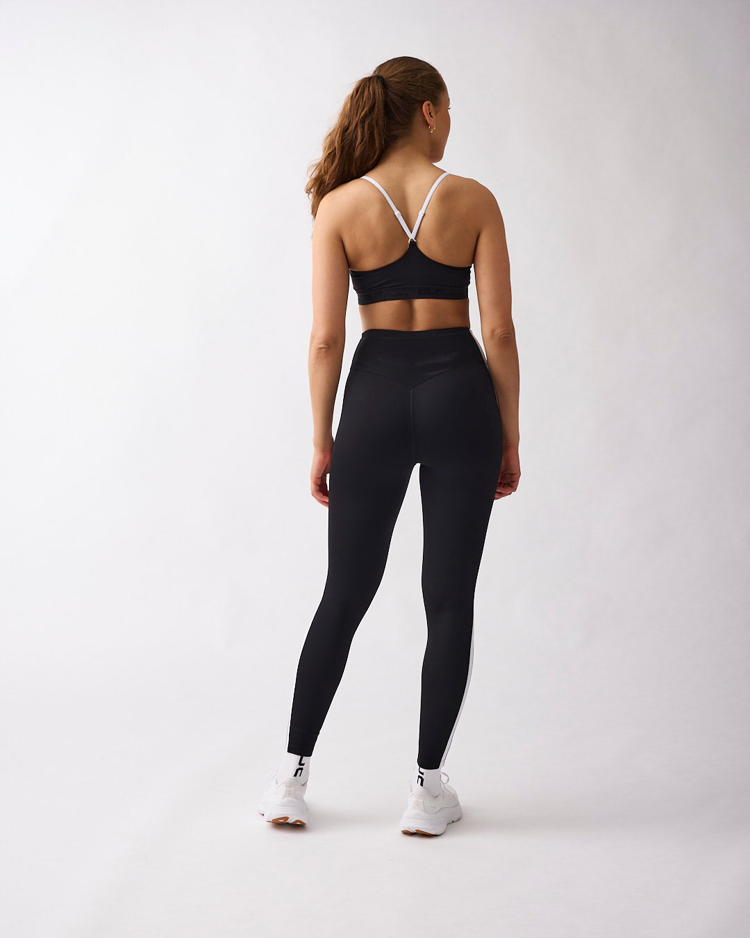 Fuse striped tights Black