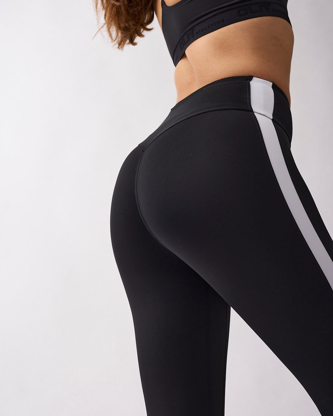 Fuse striped tights Black