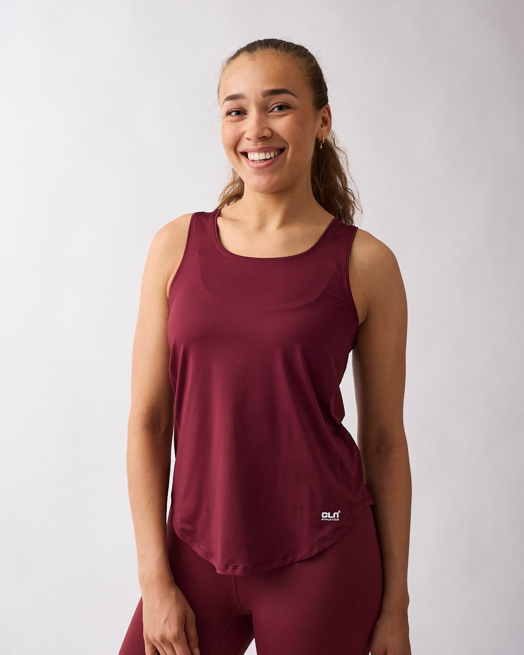 Leya tank Dark red