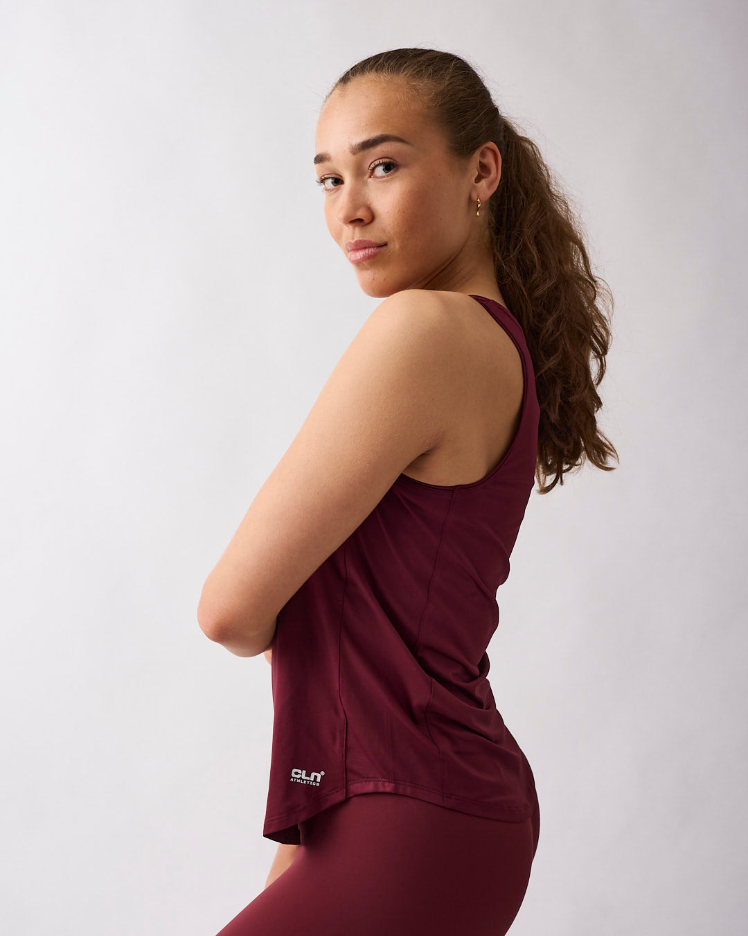 Leya tank Dark red