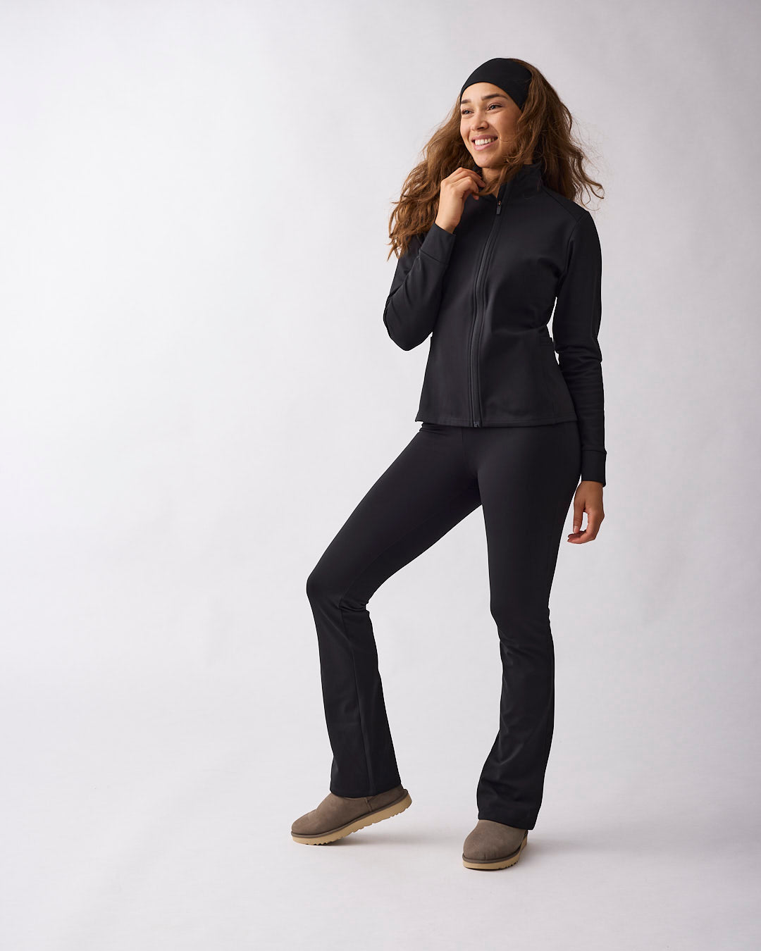 Warm flared tights Tall Black