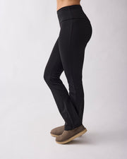 Warm flared tights Black