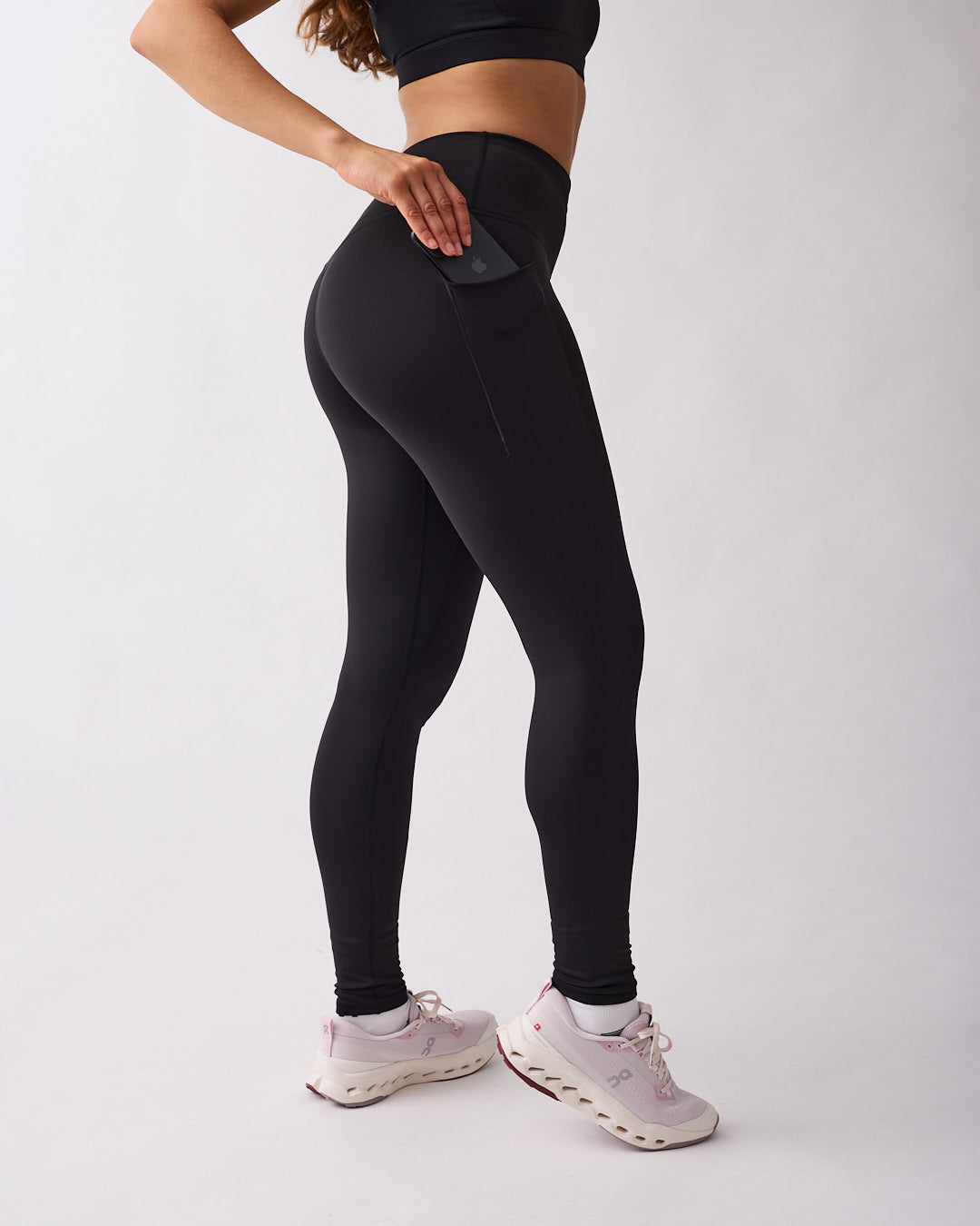 Warm pocket tights 7/8 Black