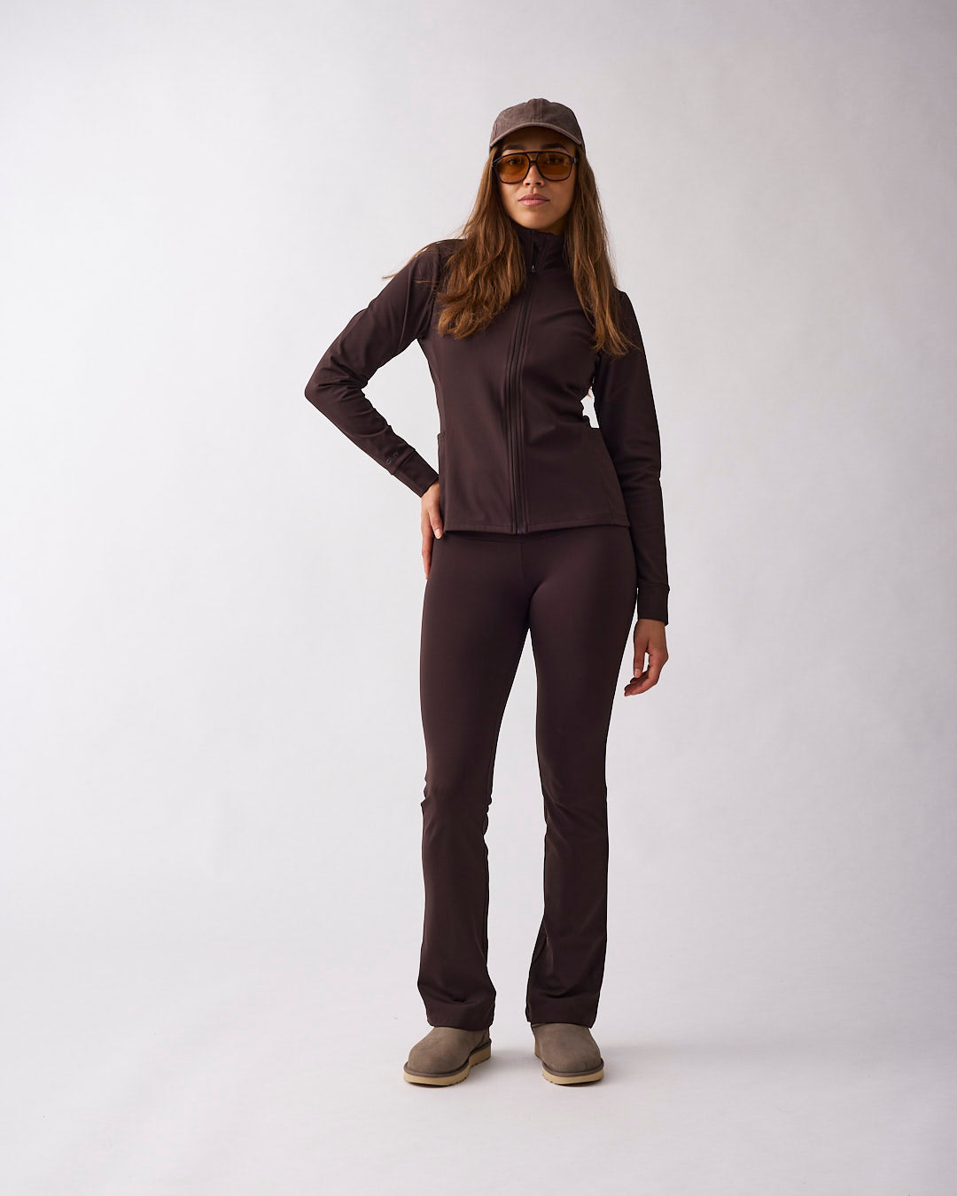 Warm flared tights Tall Coffee