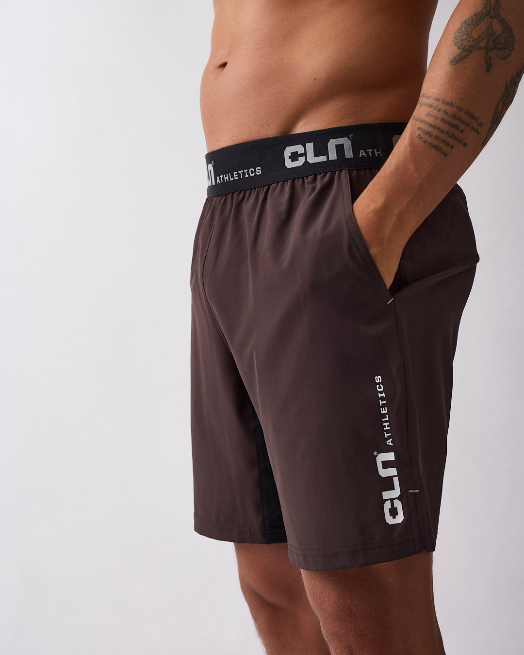 Dino stretch shorts Coffee