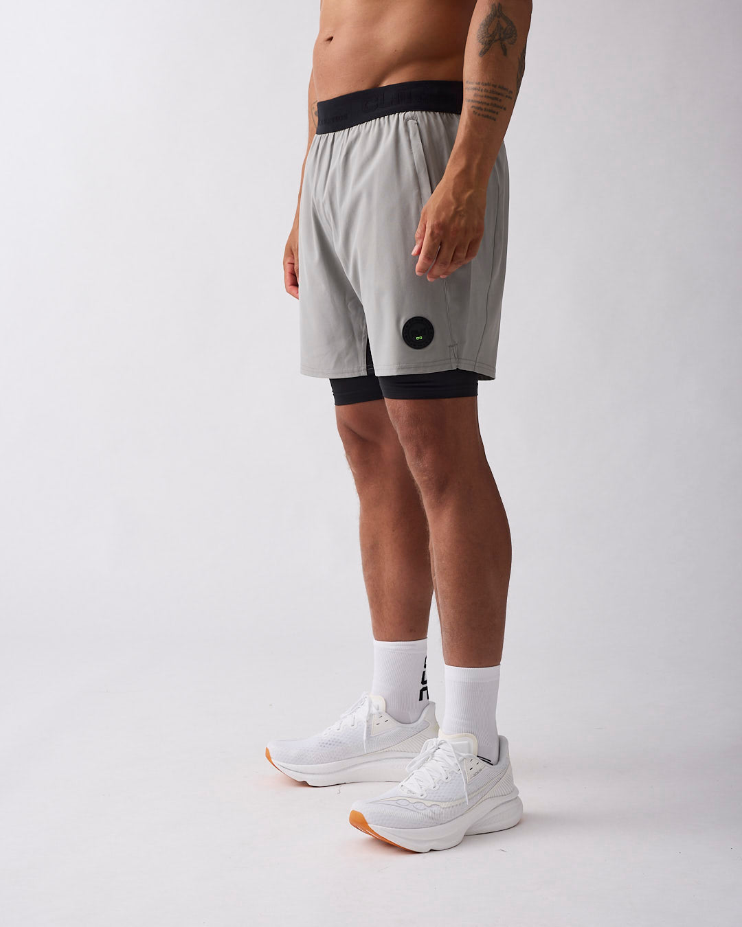 Rep 2 in 1 shorts Steel grey