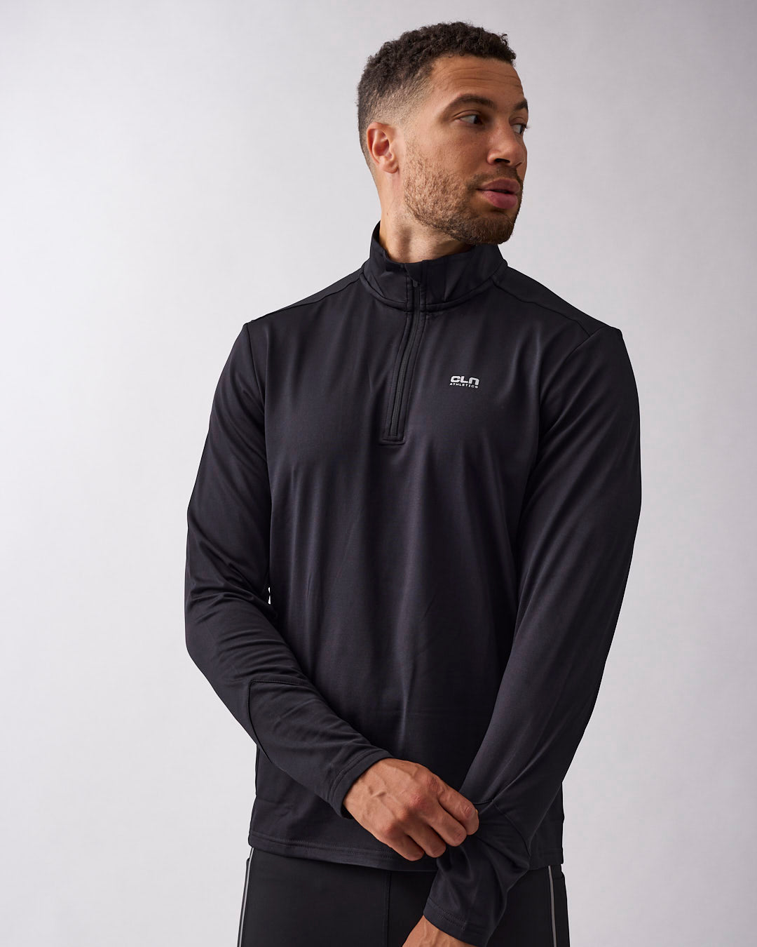 Ray 1/2 zip Black