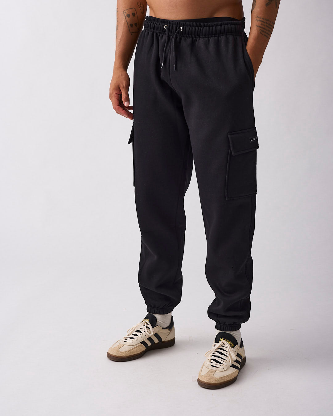 Edge cargo sweat pant Black
