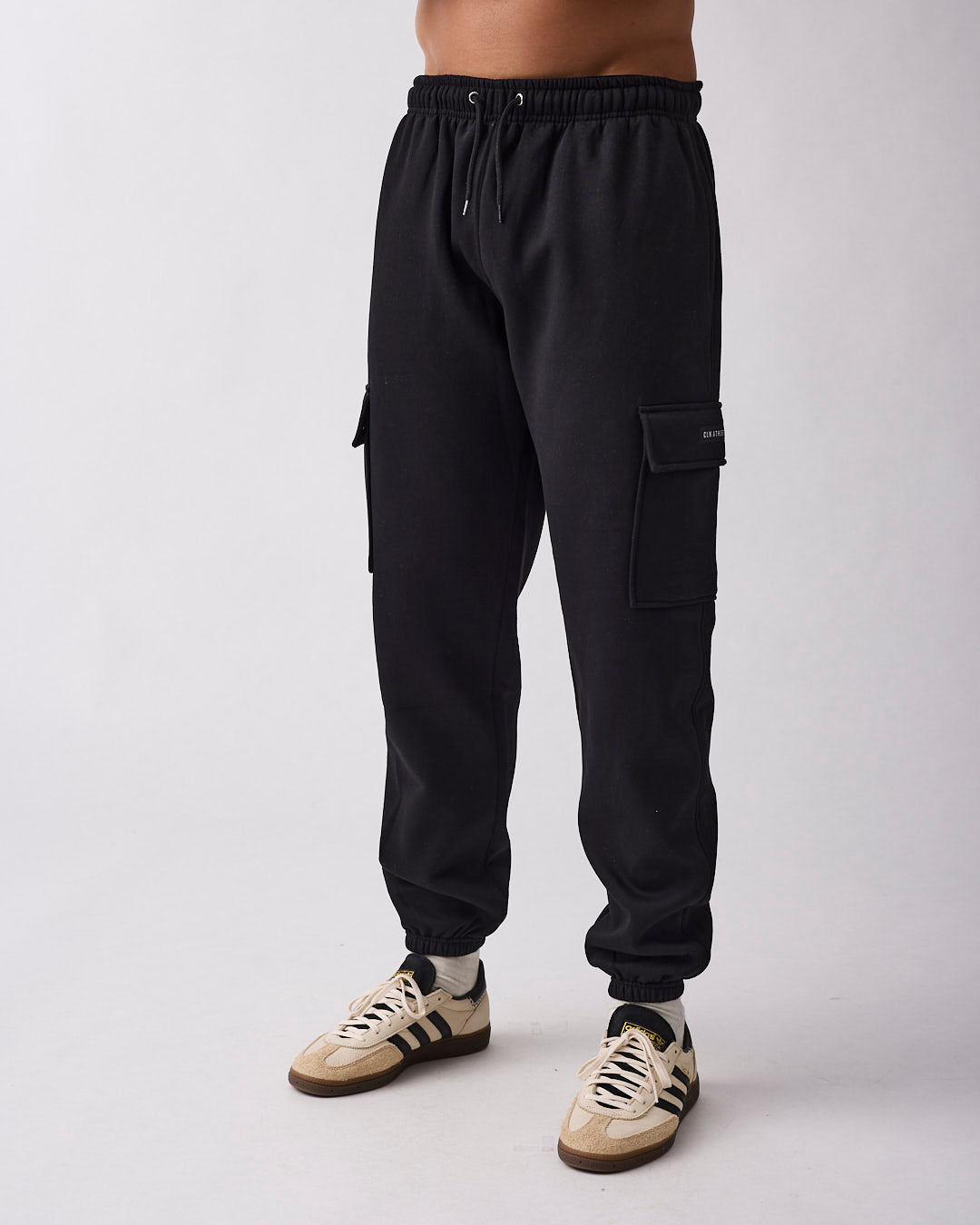 Edge cargo sweat pant Black