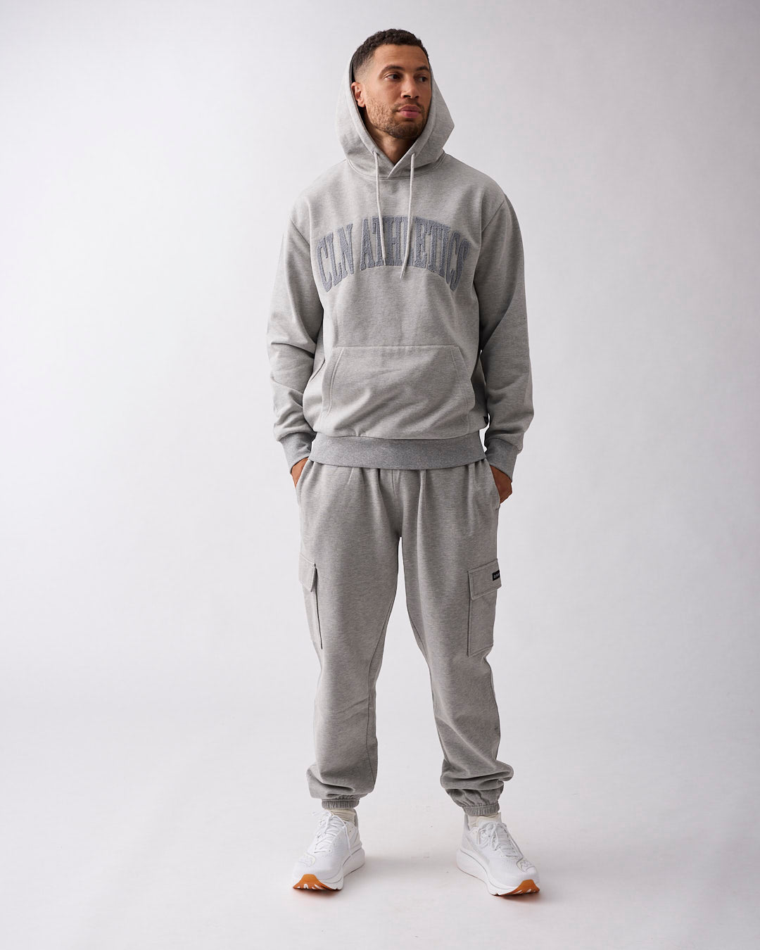 Edge cargo sweat pant Grey melange