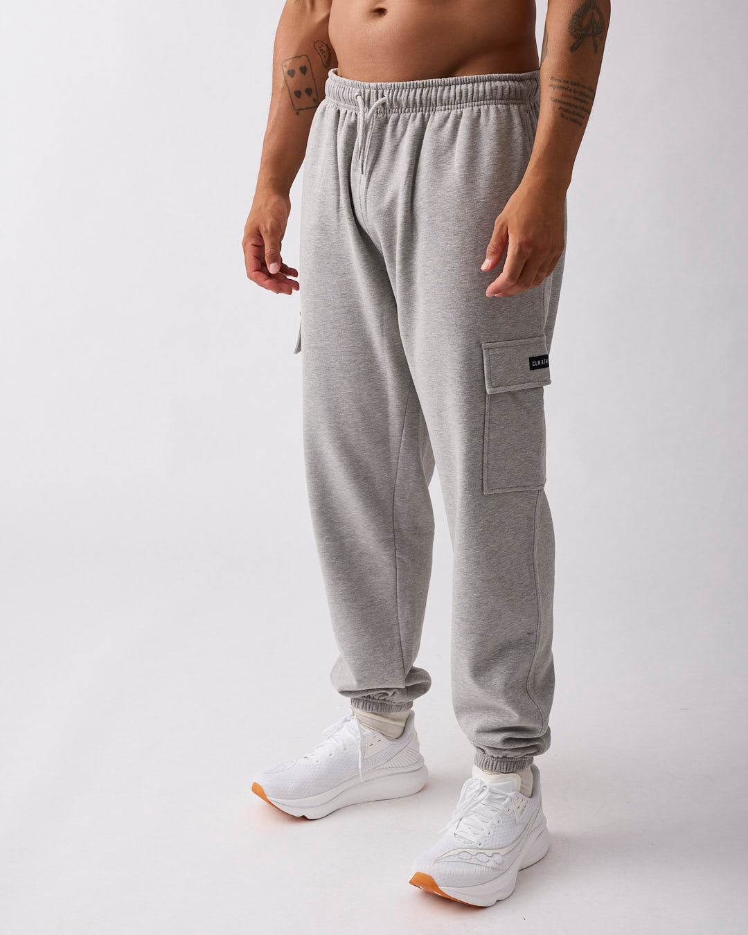 Edge cargo sweat pant Grey melange