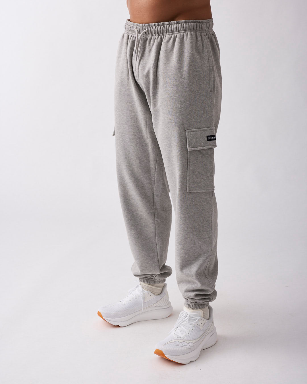 Edge cargo sweat pant Grey melange