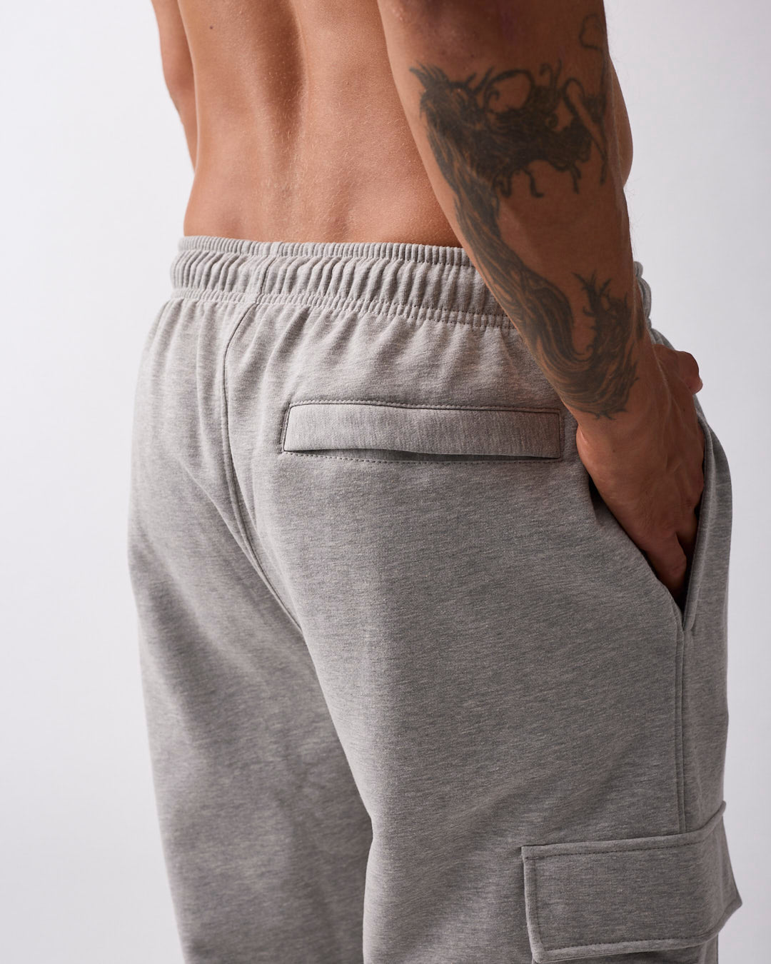Edge cargo sweat pant Grey melange