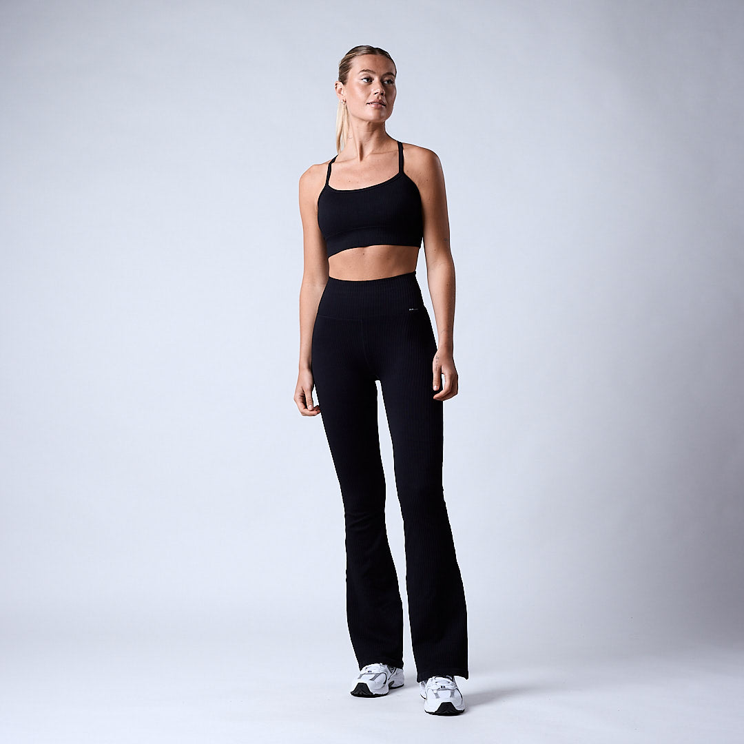 Magic ribbed sport bra Black