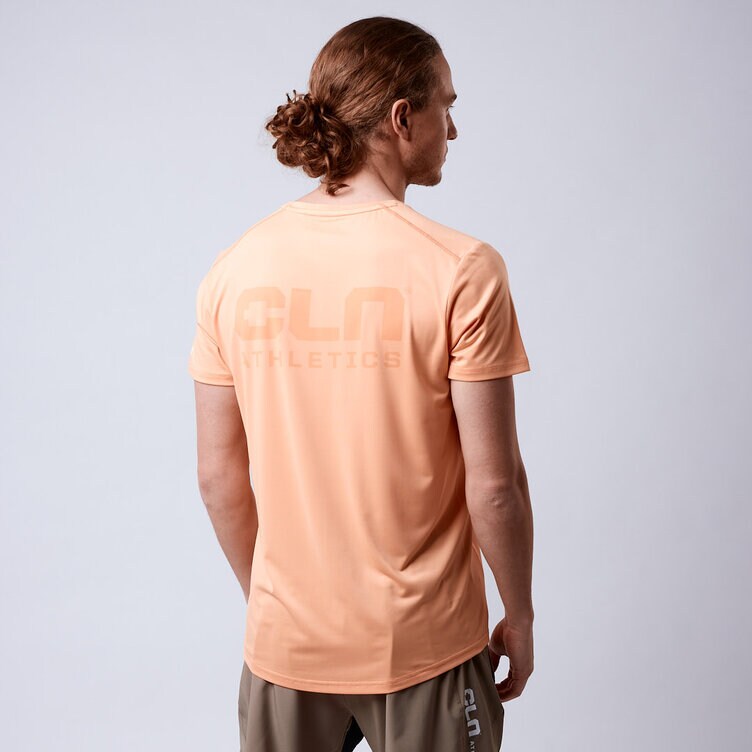CLN Athletics Tränings t-shirt i funktons material Aprikos Herr Link t-shirt Peach