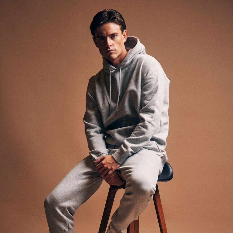 CLN Athletics Hoodie Grå Herr Core hoodie Men Grey melange