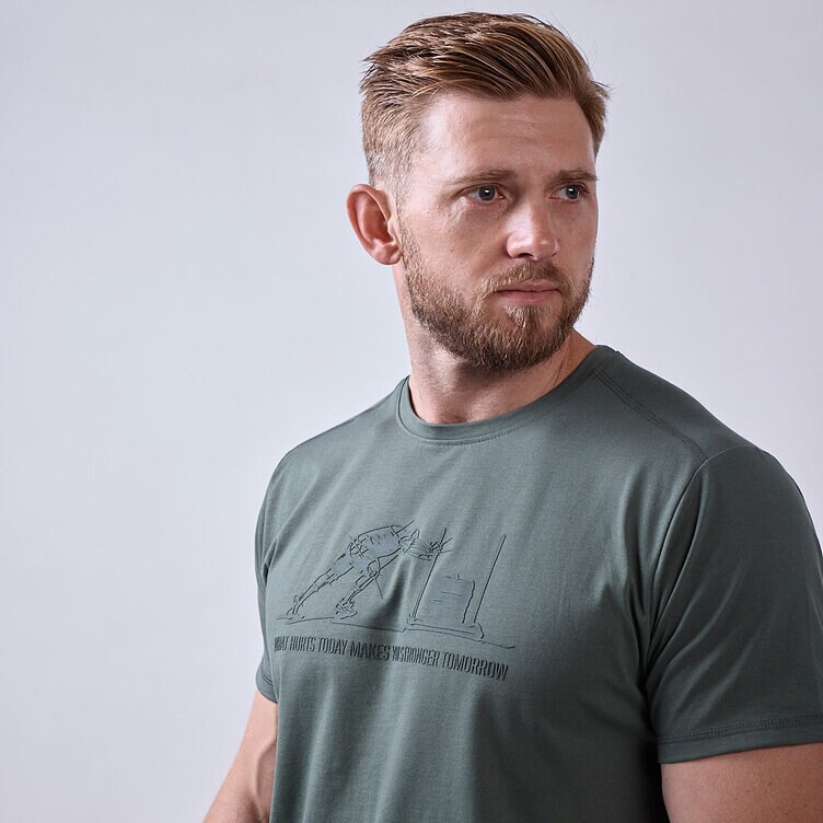 CLN Athletics Tränings t-shirt Grön Herr Sled t-shirt Moss green
