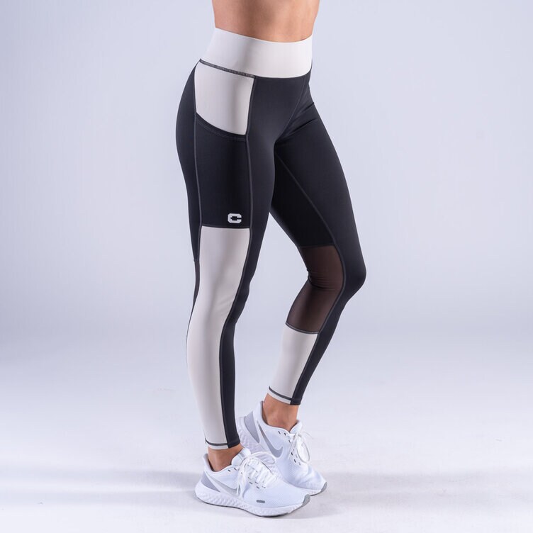 CLN Athletics Tights med fickor Vit Dam Freedom tights Moon grey