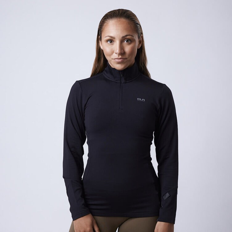 CLN Athletics Tröja träning Svart Dam Liz ws 1/2 zip Black
