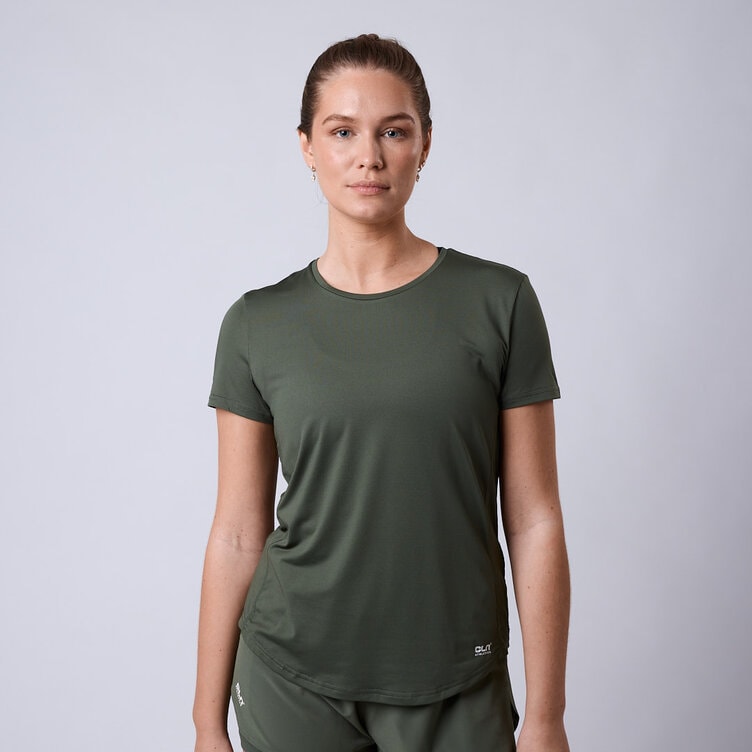 CLN Athletics Tränings t-shirt Grön Dam Breeze mesh t-shirt Moss green