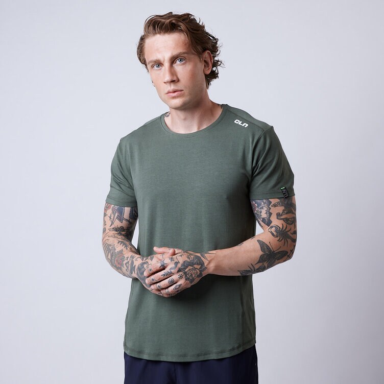 CLN Athletics T-shirt träning Grön Herr Trap bamboo t-shirt Moss green