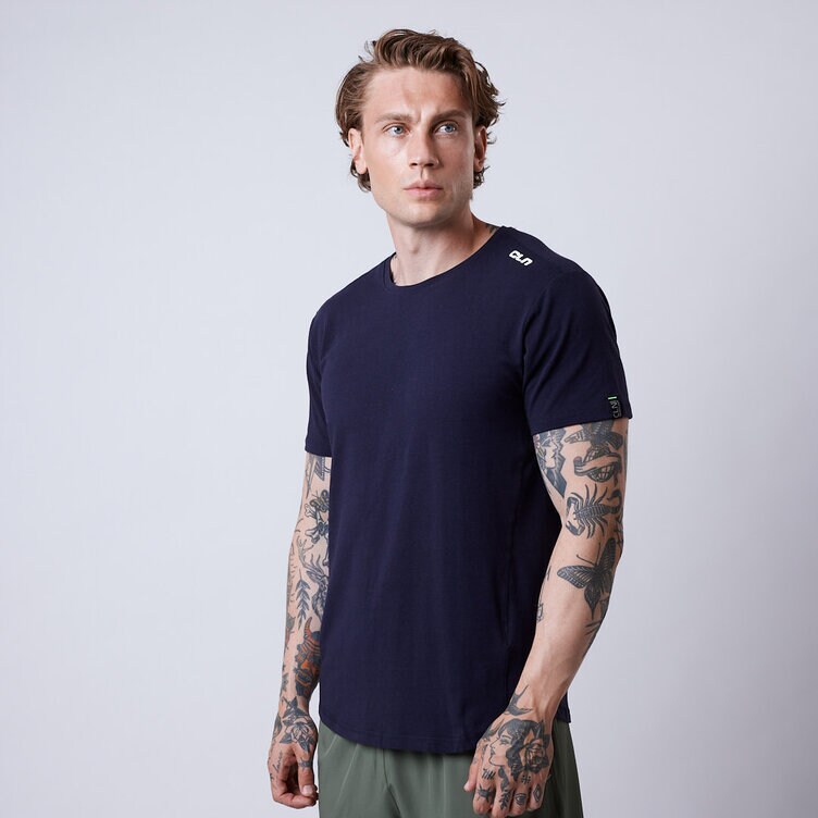 CLN Athletics T-shirt träning Blå Herr Trap bamboo t-shirt Night blue