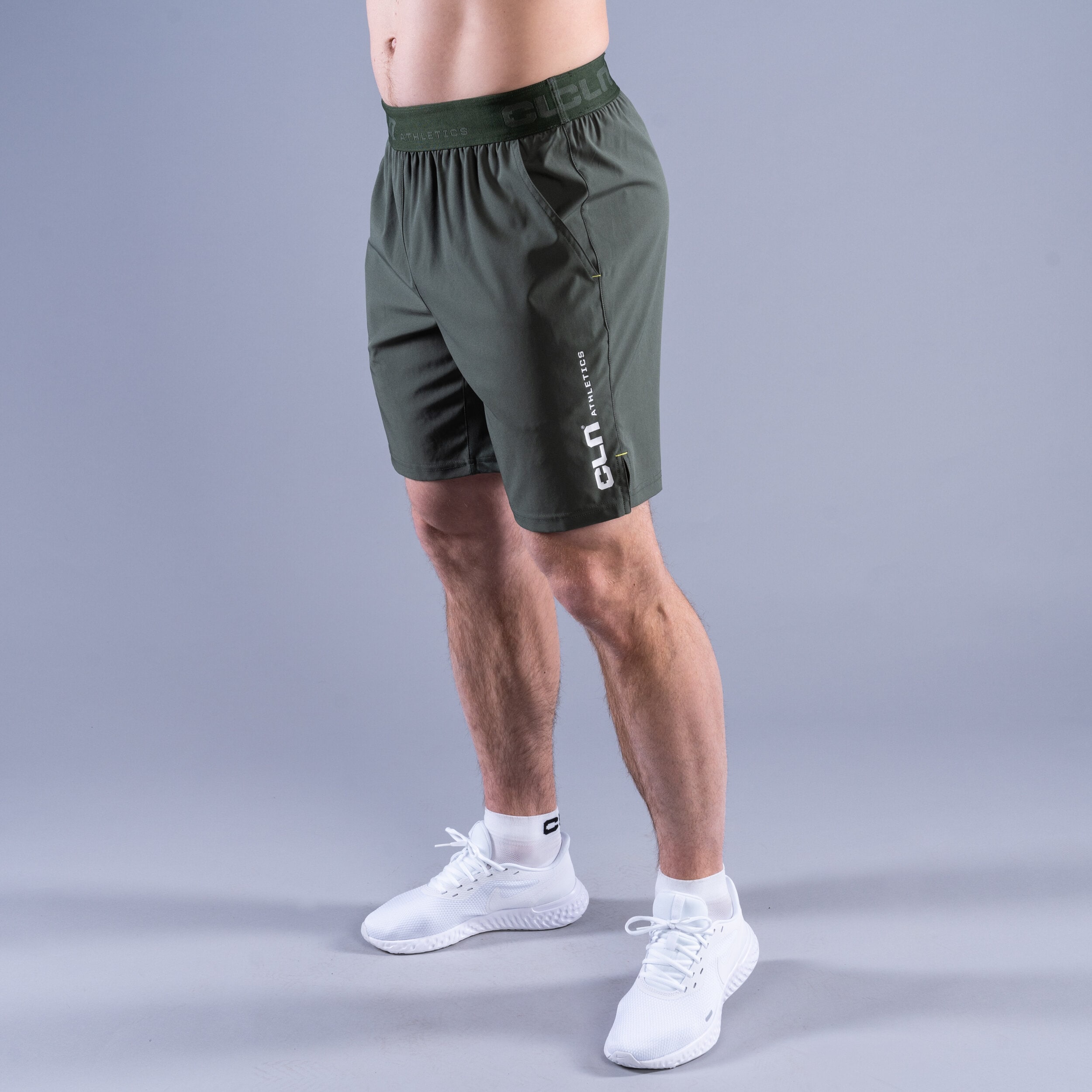 Dino stretch shorts Moss green