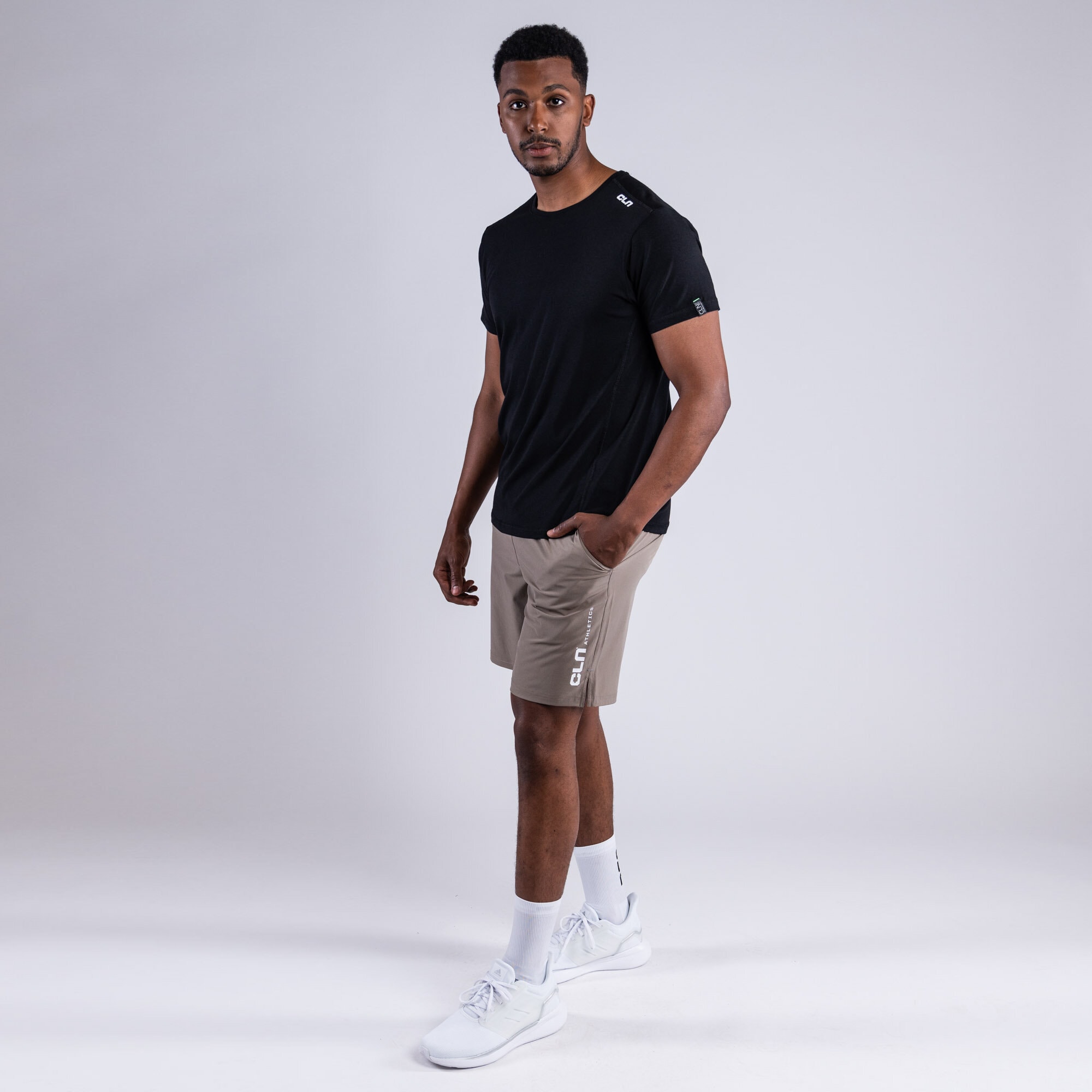 Dino stretch shorts Dark khaki