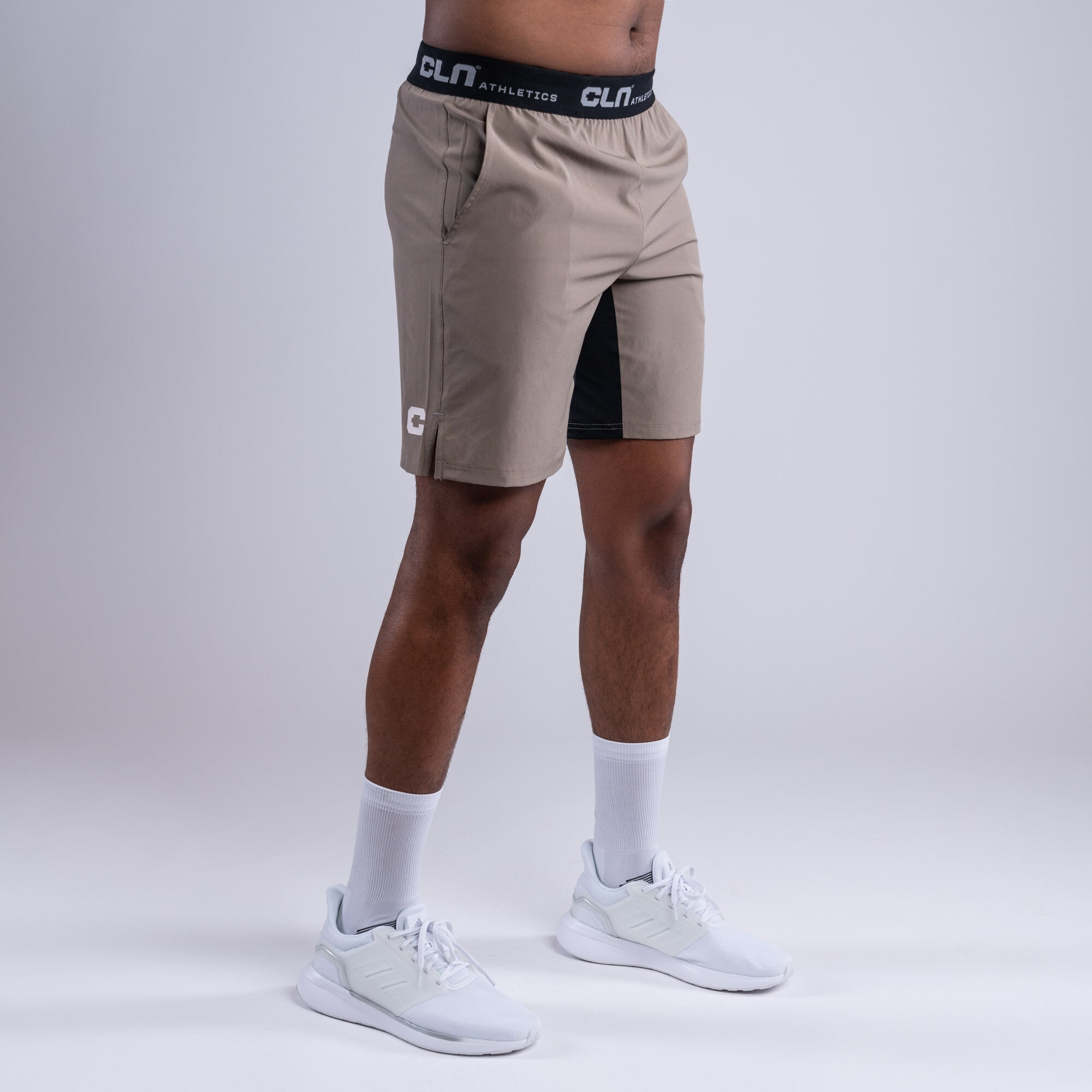 Dino stretch shorts Dark khaki