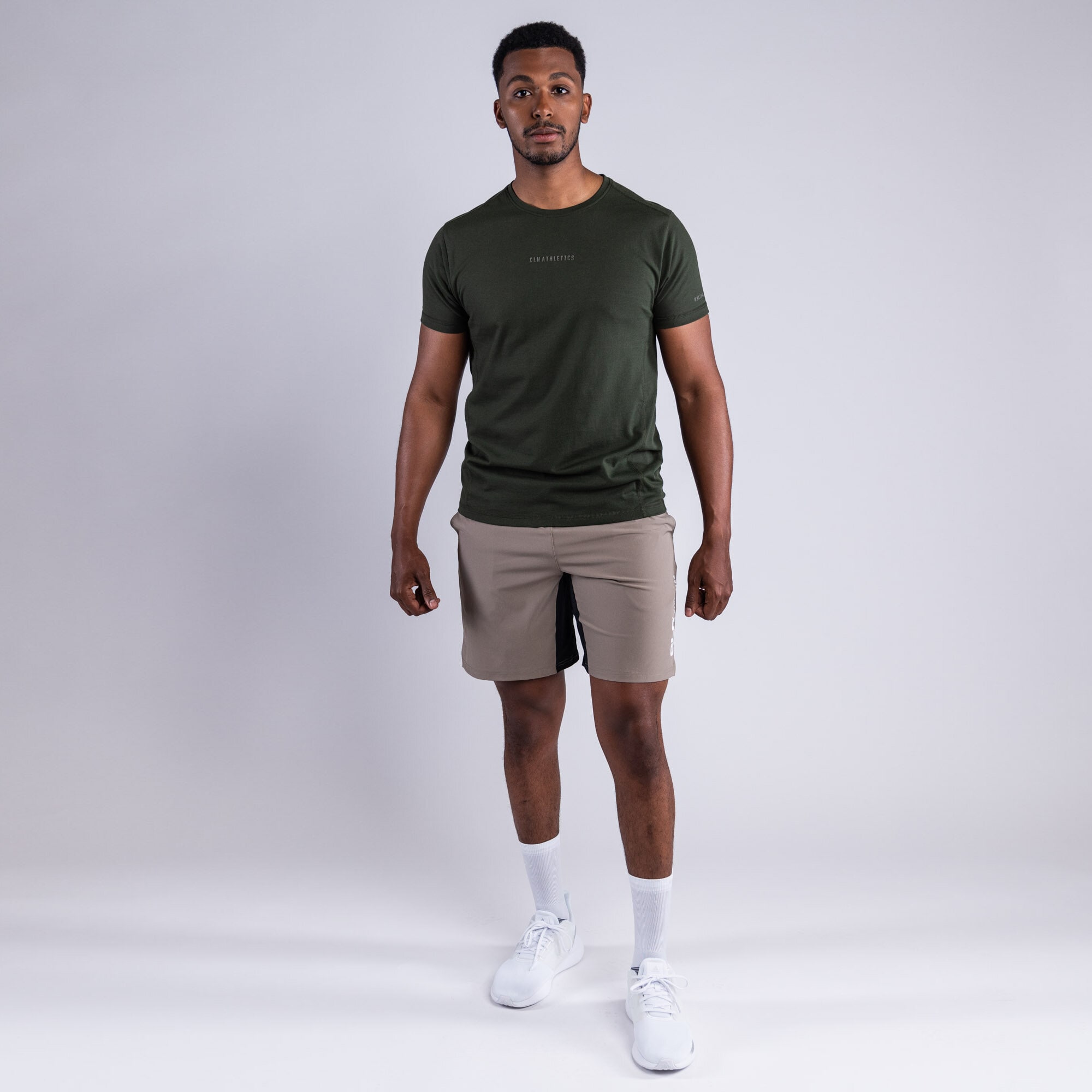 Dino stretch shorts Dark khaki