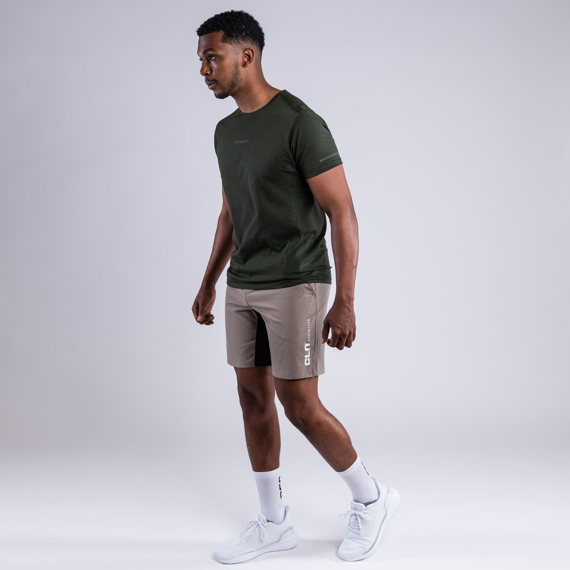 Dino stretch shorts Dark khaki