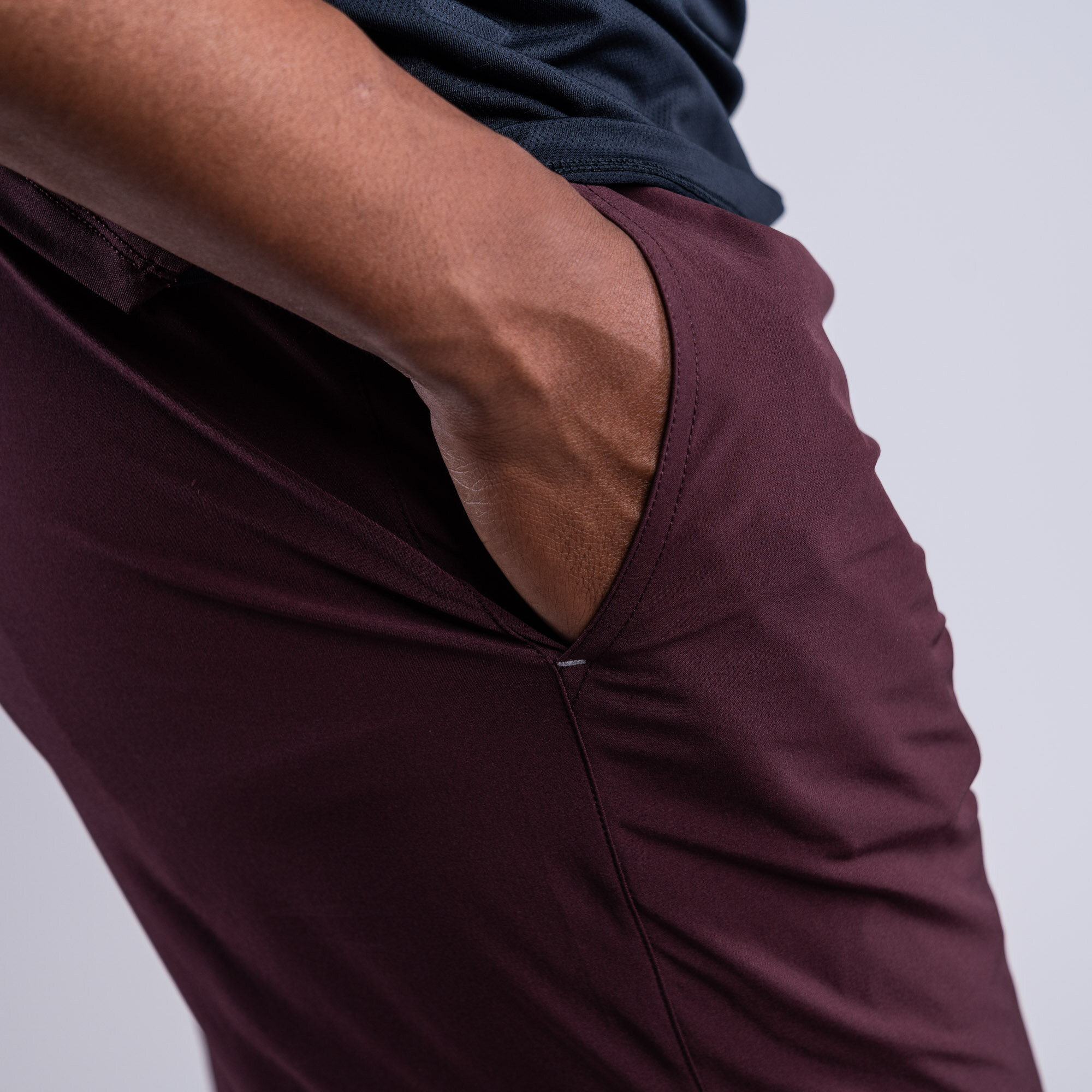 Dino stretch shorts Dark wine