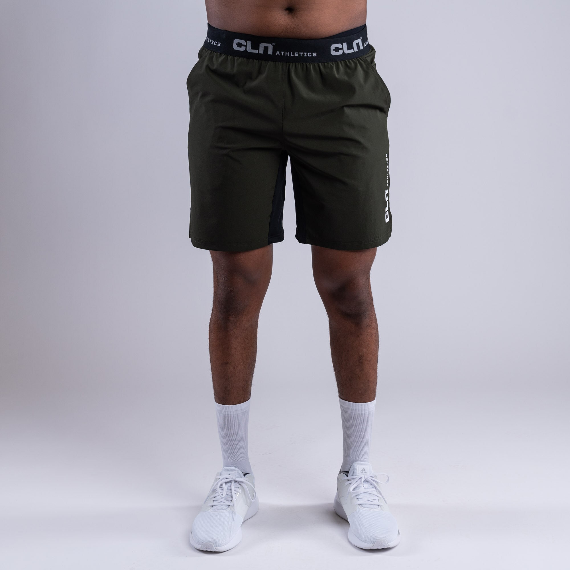 Dino stretch shorts Deep forest green