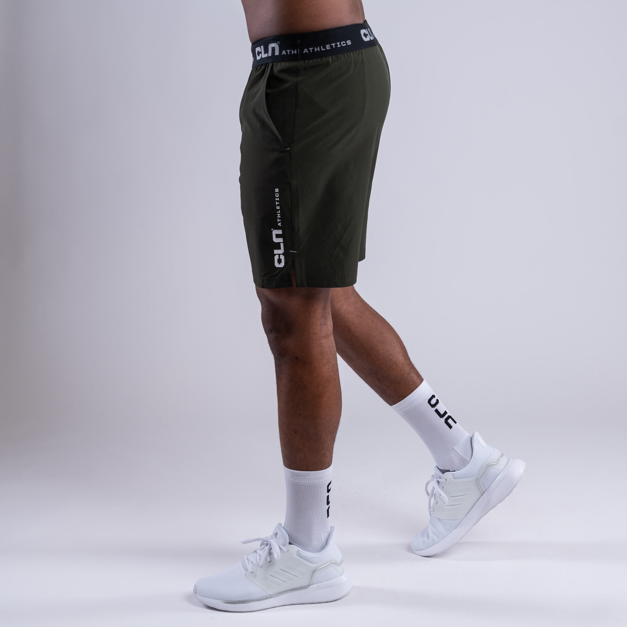 Dino stretch shorts Deep forest green