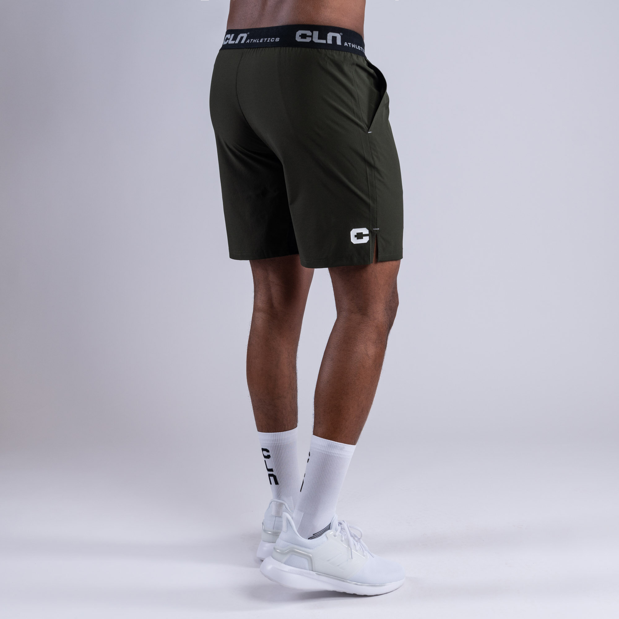 Dino stretch shorts Deep forest green