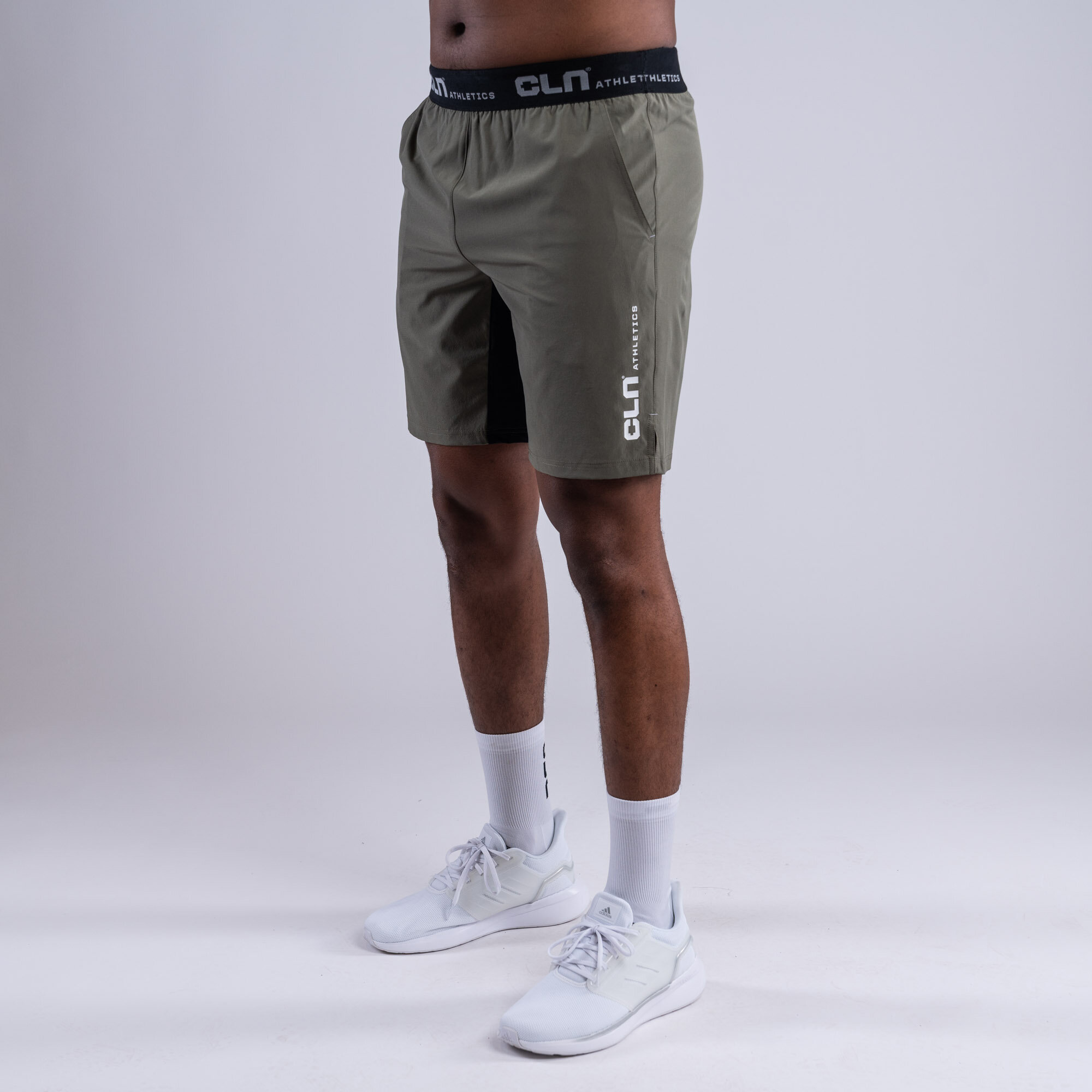 Dino stretch shorts Dusty olive